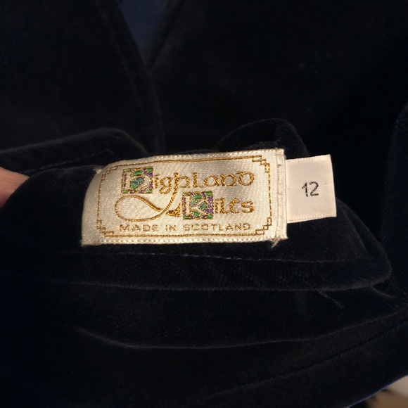 SCOTTISH HIGHLANDS VEST - SCOTLAND - HEAVY NAVY COTTON VELVET - 12 - Picture 3 of 3